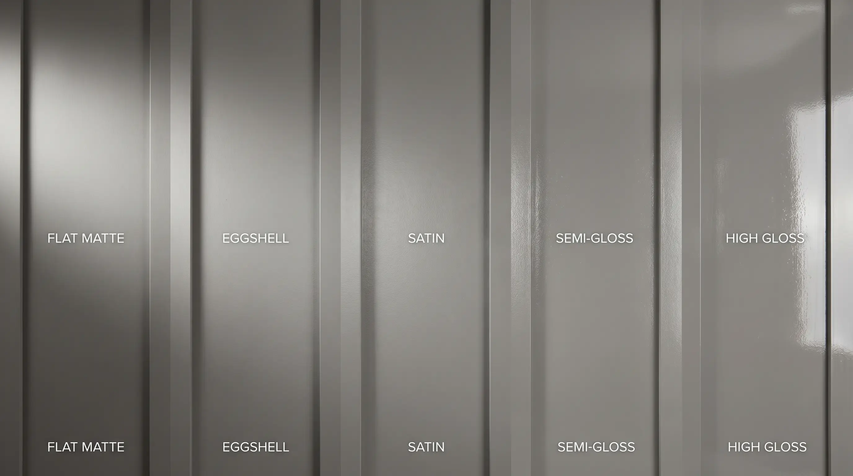 Interior paint finishes comparison matte to gloss