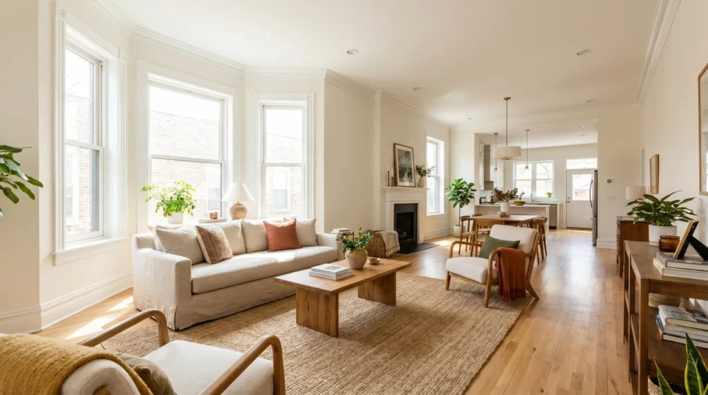 Interior painting Chicago living room